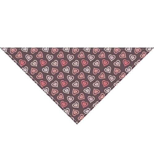 Bandanas für Hunde Liebe Herz Muster Haustier Katze Hund Bandana Halstuch Dreieck Halstuch Speichel Handtuch Haustier Zubehör 3pcs 07M von AMOIZH