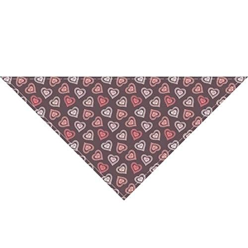 Bandanas für Hunde Liebe Herz Muster Haustier Katze Hund Bandana Halstuch Dreieck Halstuch Speichel Handtuch Haustier Zubehör 3pcs 07M von AMOIZH