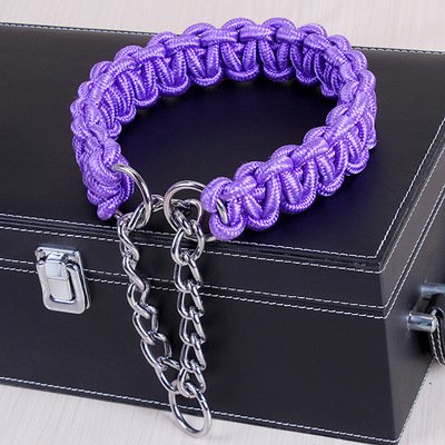 Hundehalsband, farbiges Hundehalsband, großer Hund, Schäferhund, verstellbar, für mittelgroße und große Hunde, 2 Stück, Violett, L 40 bis 50 cm Hundehalsband, farbiges Hundehalsband, großer Hund, Schäferhund, verstellbar, für mittelgroße und große Hunde, 2 Stück, Violett, L 40 bis 50 cm von AMOIZH