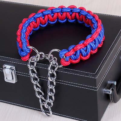 Hundehalsband, farbiges Hundehalsband, großer Hund, Schäferhund, verstellbar, für mittelgroße und große Hunde, 2 Stück, blau, rot, S 25 bis 30 cm Hundehalsband, farbiges Hundehalsband, großer Hund, Schäferhund, verstellbar, für mittelgroße und große Hunde, 2 Stück, blau, rot, S 25 bis 30 cm von AMOIZH