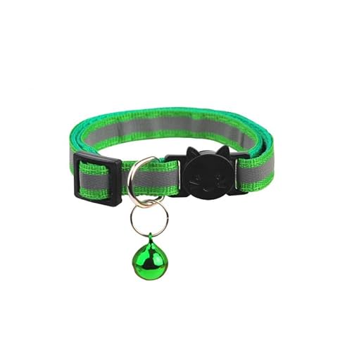 Hundehalsband Haustier Katzen Hundehalsband mit Glöckchen, reflektierend, verstellbar, Halskettenriemen, leuchtende Abreißschnallen, Halsband, Haustierprodukte, 3 Stück 08 von AMOIZH