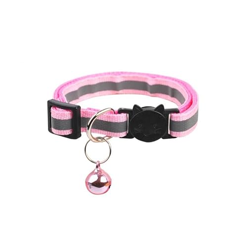 Hundehalsband Haustier Katzen Hundehalsband mit Glöckchen, reflektierend, verstellbar, Halskettenriemen, leuchtende Abreißschnallen, Halsband für Haustierprodukte, 3 Stück 03 von AMOIZH