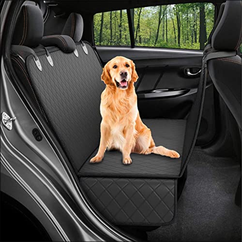 AMONIDA Autositzbezug für Hunde, Autositzpolster für Haustiere, Wasserdichter Schutz für SUVs für LKWs (Schwarzer Rand) von AMONIDA