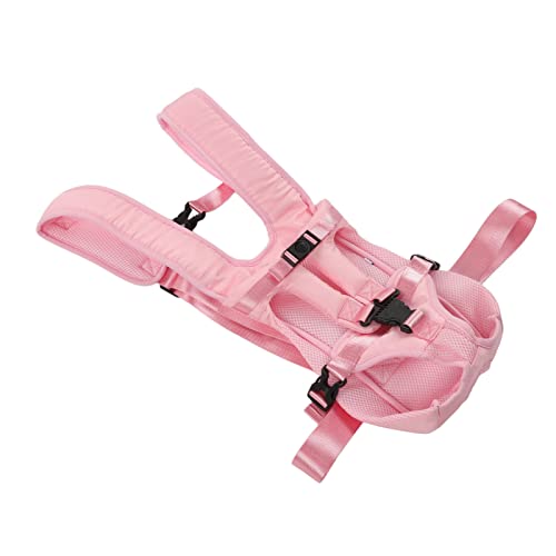 AMONIDA Haustier-Brusttasche, Verstellbarer Rosafarbener Hunderucksack-Träger mit Ausgestreckten Beinen, Integrierte Schnalle Zum Spazierengehen und Reiten (S) von AMONIDA