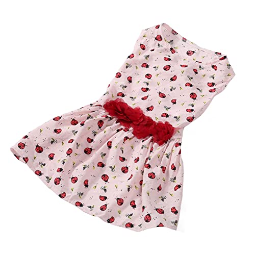 AMONIDA Hundekleid für Mädchen, Schönes Süßes Design, Atmungsaktiv, Leicht zu Reinigen, Leicht zu Tragen, Hundekleid für Reisen (M) von AMONIDA