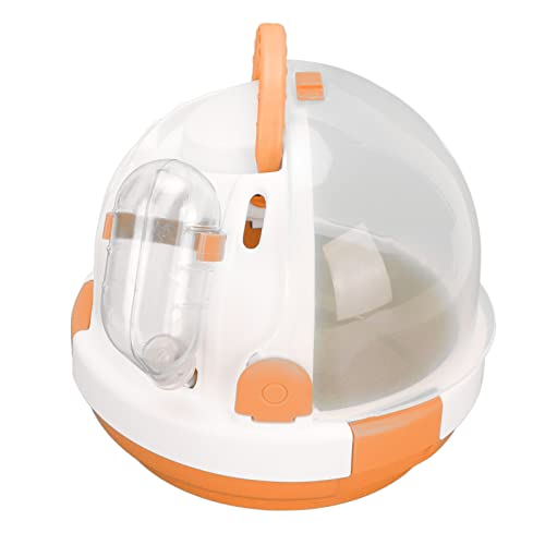 AMONIDA Käfig für Kleine Haustiere, Hamsterkäfigschloss, Belüftungsloch, Leichte, Tragbare Sicherheit mit Griff für Kleine Haustiere, für Kaninchen, für Hamster (Orange) von AMONIDA