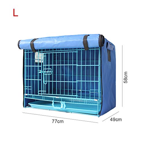 AMONIDA Kaninchenkäfigabdeckung, Einfache Installation, Haustierkäfigabdeckung, Multifunktionales Wasserdichtes Tuch für Wind-, Regen- und Sonnenschutz (Blau) von AMONIDA