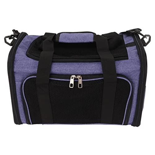 AMONIDA Katzentragetasche, Reisetragetasche für Haustiere, Verstellbare Schultergurte, Oxford-Stoff, Atmungsaktiv, mit 1 Zusätzlicher Tasche für die Behandlung von Hunden (L) von AMONIDA