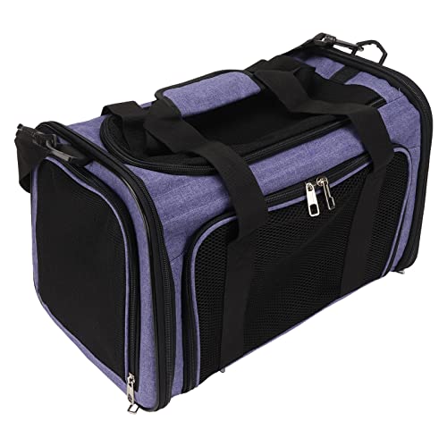 AMONIDA Katzentragetasche, Verstellbare Schultergurte, Atmungsaktive, Tragbare Haustier-Reisetragetasche für Hunde für Unterwegs (L) von AMONIDA