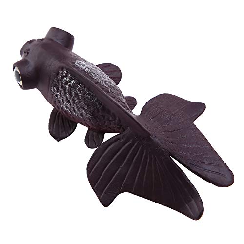 AMONIDA Kleiner Silikonfisch, Dauerhafte, Ungiftige Dekoration für Aquarien, Realistisch für Aquarien, Leicht zu Reinigen für Aquarien, Nicht Leicht zu verblassen. (Brauner Goldfisch Nr. 6) von AMONIDA