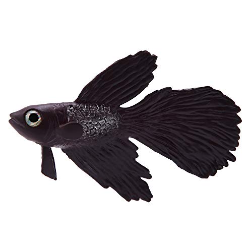 AMONIDA Kleiner Silikonfisch, Dauerhafte, Ungiftige Dekoration für Aquarien, Realistisch für Aquarien, Leicht zu Reinigen für Aquarien, Nicht Leicht zu verblassen. (Nr. 2 Brauner Kampffisch) von AMONIDA