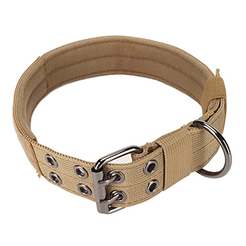 AMONIDA Militärisches Hundehalsband, Trainingshalsband, Leicht, Verstellbar, Langlebig, Bequem für Mittelgroße Hunde Zum Training (M) von AMONIDA