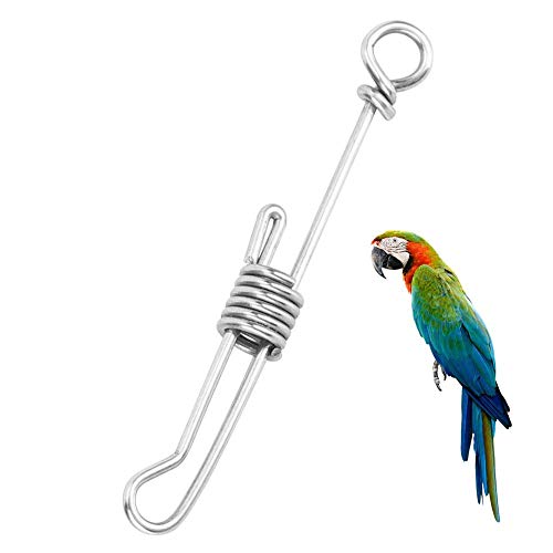 AMONIDA Papagei Fußkette, robuste und langlebige Vogel Trainingskette Vogel Fußkettchen, Ringe, massiver Edelstahl für Wellensittich Nymphensittich Home Pet Store von AMONIDA