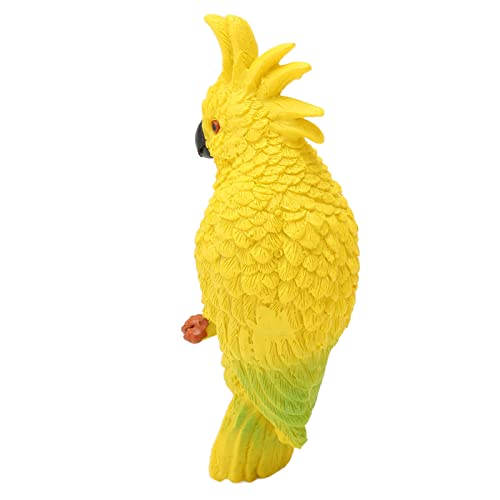 AMONIDA Papageien-Aquarium-Anhänger, Innovative, Sichere, Bunte Papageienfiguren aus Kunstharz, Aquarium-Ornament-Simulation für Aquarien (Gelb) von AMONIDA