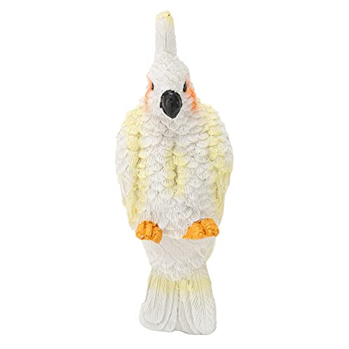 AMONIDA Papageien-Aquarium-Anhänger, Innovative, Sichere, Bunte Papageienfiguren aus Kunstharz, Aquarium-Ornament-Simulation für Aquarien (Weiß) von AMONIDA
