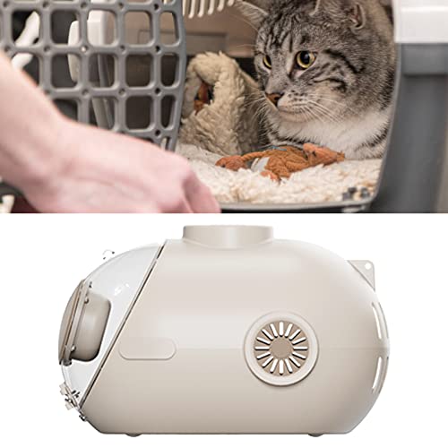 AMONIDA Space Capsule Katzentasche, Haustiertransportbox, Atmungsaktiv, Integrierter Ventilator, 24 L, Großer Platz, Verschleißfest, für Katzen auf Reisen (24L) von AMONIDA