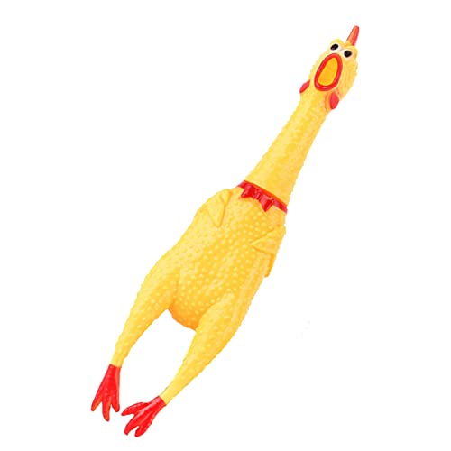 AMONIDA Squeeze Chicken Toy, Yellow Screaming Chicken Toy Lässiges Kauspielzeug für Hunde für Katzen (L) von AMONIDA