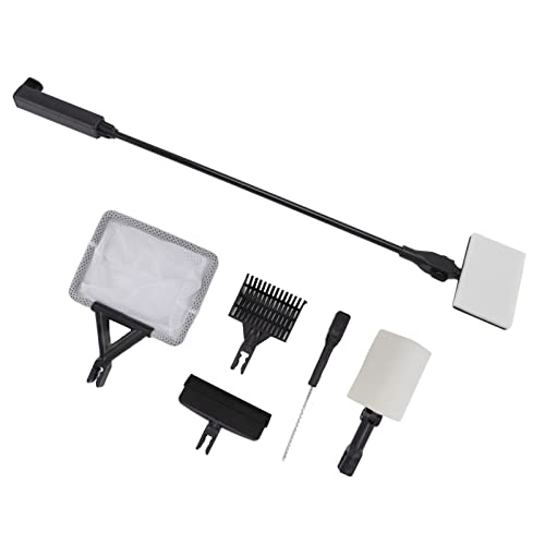 Aquarium-Reinigungswerkzeug, 6-in-1-ABS-Bürste, Aquarium-Reinigungswerkzeug, rechteckiger Reinigungsschwamm für Wassertank Aquarium-Reinigungswerkzeug, 6-in-1-ABS-Bürste, Aquarium-Reinigungswerkzeug, rechteckiger Reinigungsschwamm für Wassertank von AMONIDA