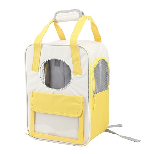 Haustier-Rucksackträger für den Außenbereich, mit Reißverschluss, Futterfenster, Tragbar, Atmungsaktiv, für Hunde und Katzen, Rucksackträger, Schultergurt, Verstellbar, für Haustier-Rucksackträger für den Außenbereich, mit Reißverschluss, Futterfenster, Tragbar, Atmungsaktiv, für Hunde und Katzen, Rucksackträger, Schultergurt, Verstellbar, für von AMONIDA