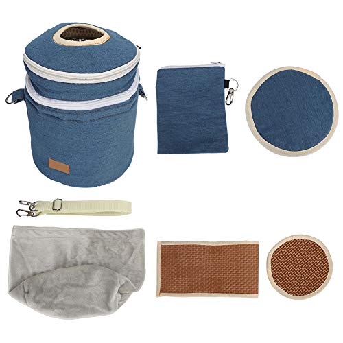 Igel-Tasche, Verschleißschutz-Hamster-Handgepäcktasche, Kratzfeste Handgepäcktasche Bissbeständige PVC-Dose für Chinchilla-Hamster(Light Denim) von AMONIDA