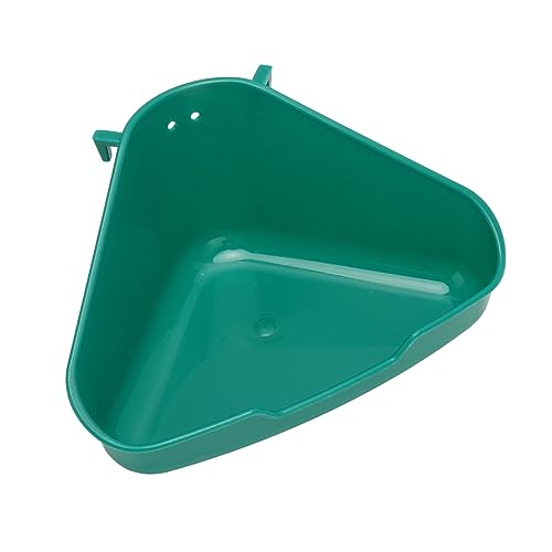 AMONIDA Kaninchentoilette, Verstärkte, Fächerförmige, Geruchlose Ecktoilette für Kleintiere für Hamster (S: 26 x 35 cm) von AMONIDA