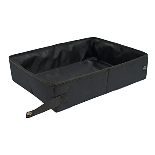 AMONIDA Tragbare Katzen-Reisetoilette, Geruchsfreie Katzen-Reisetoilette, Wasserdichtes Futter, Einfache Reinigung, Auslaufsicher, für den Außenbereich für Kätzchen (L 35 x 45 cm) von AMONIDA