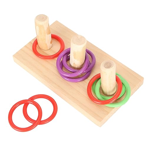 AMONIDA Vogel-Ring-Spielzeug, Papageien-Tisch-Ring-Spielzeug, Buntes Langeweile-Linderung für Nymphensittiche Zum Training (5 cm großer Ring) von AMONIDA