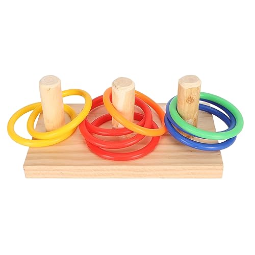 AMONIDA Vogel-Ring-Spielzeug, Papageien-Tisch-Ring-Spielzeug, Buntes Langeweile-Linderung für Nymphensittiche Zum Training (7 cm großer Ring) von AMONIDA