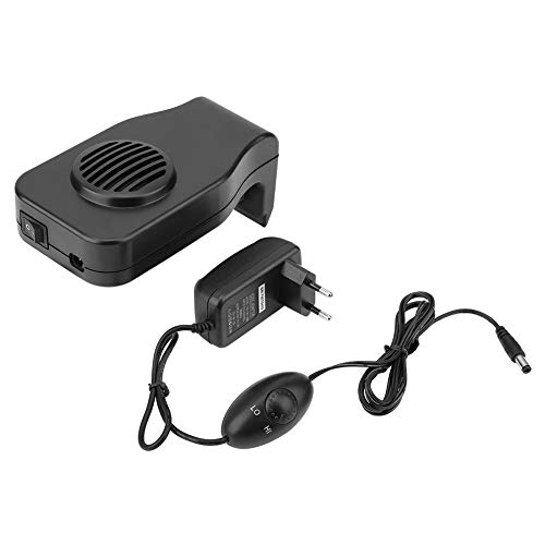 Xinwoer Aquarium-Kühler, Kühlgebläsesystem Sicherheit Aquarium-Kühlgebläse, Drehzahlregelung Leistung 8W-Kühler für Wasseraquarium(Black Adjustable) von AMONIDA