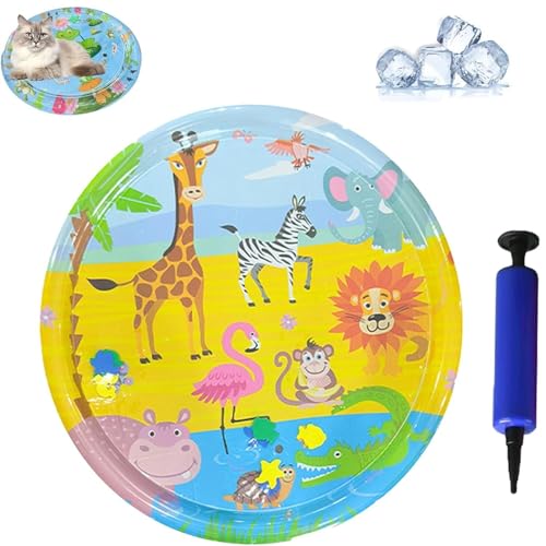 AMOUSDRDR Ocean Breeze Splashland Wassermatte für Katzen und Hunde, verdicktes kühlendes Haustier-Wasserbett, sensorische Spielmatte mit Fisch, F-100 cm AMOUSDRDR Ocean Breeze Splashland Wassermatte für Katzen und Hunde, verdicktes kühlendes Haustier-Wasserbett, sensorische Spielmatte mit Fisch, F-100 cm von AMOUSDRDR