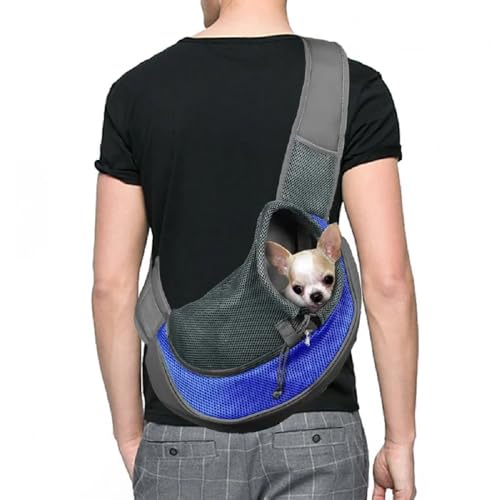 Tragbare Tragetasche für Welpen, atmungsaktiv, Netzstoff, Umhängetasche, für Hunde, Katzen, Outdoor, Reisen, Wandern, Camping, Vorderbrust-Tragetasche Tragbare Tragetasche für Welpen, atmungsaktiv, Netzstoff, Umhängetasche, für Hunde, Katzen, Outdoor, Reisen, Wandern, Camping, Vorderbrust-Tragetasche von AMPOSSTO