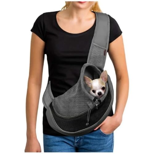 Tragbare Tragetasche für Welpen, atmungsaktiv, Netzstoff, Umhängetasche, für Hunde, Katzen, Outdoor, Reisen, Wandern, Camping, Vorderbrust-Tragetasche Tragbare Tragetasche für Welpen, atmungsaktiv, Netzstoff, Umhängetasche, für Hunde, Katzen, Outdoor, Reisen, Wandern, Camping, Vorderbrust-Tragetasche von AMPOSSTO