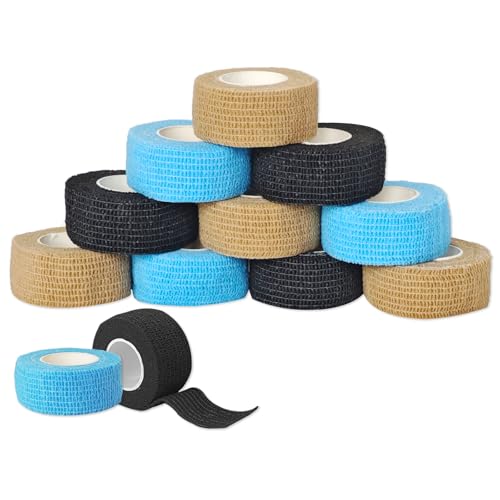 AMSGANK 12 Rollen Selbstklebender Verband, 2.5cm x 4.5m Non-Woven Selbsthaftende Bandage für Mensch und Tier Elastische Binde Bandage Fixierbinde Haftbandage Selbstklebend für Sport Haustiere AMSGANK 12 Rollen Selbstklebender Verband, 2.5cm x 4.5m Non-Woven Selbsthaftende Bandage für Mensch und Tier Elastische Binde Bandage Fixierbinde Haftbandage Selbstklebend für Sport Haustiere von AMSGANK