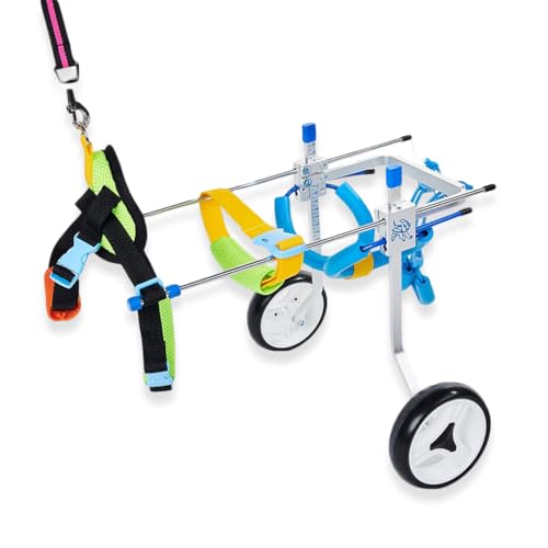 AMSLSIU Haustier Rollstühle, Aluminium Walkwagen, Roller, behinderte Beine, verstellbares Hilfsfahrzeug, allgemeine Roller für gelähmte Hunde AMSLSIU Haustier Rollstühle, Aluminium Walkwagen, Roller, behinderte Beine, verstellbares Hilfsfahrzeug, allgemeine Roller für gelähmte Hunde von AMSLSIU