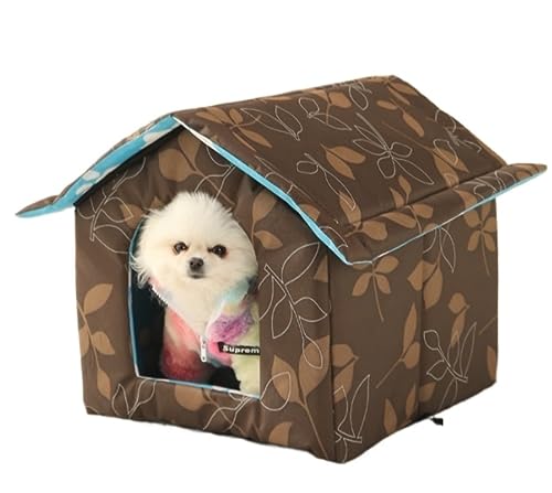 Hundebett Katzenbett Haustierbett Hundehütte Im Freien, Katzenhaus, Wasserdicht, Für Den Außenbereich, Haustierhaus, Katzenunterschlupf, Katzenhütten Für Katzenbetten Im Freien Hundesofa Hundekorb (C von AMYSTY