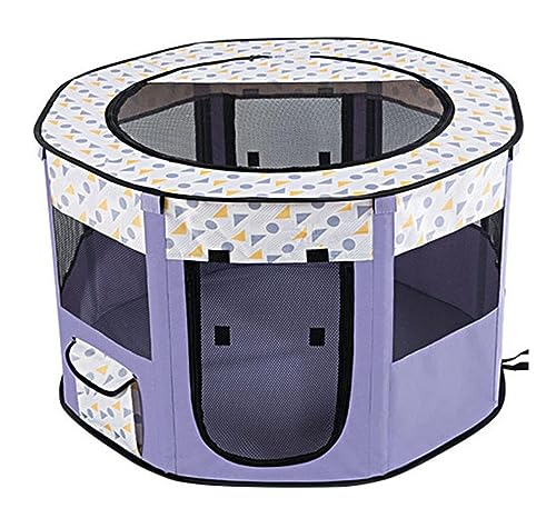 Hundebett Katzenbett Haustierbett Katzenzelt, Hundehaus, Haustierzelt, Atmungsaktives Hundezelt Für Drinnen Und Draußen, Weiches, Bequemes Haustier-Schlafzelt Hundesofa Hundekorb (Color : Purple, SI von AMYSTY