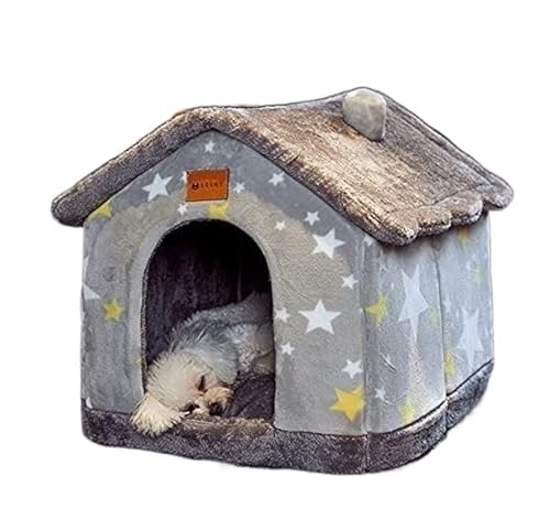 Hundebett Katzenbett Haustierbett Pet House Faltbares Schlafbett Warmes Katzennest Hundehütte Bett Kätzchenhöhle Sofa Welpenmatte All Seasons Universal Pet House Hundesofa Hundekorb (Color : D, Size von AMYSTY