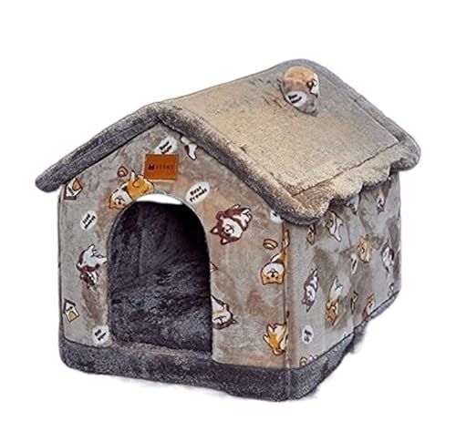 Hundebett Katzenbett Haustierbett Pet House Faltbares Schlafbett Warmes Katzennest Hundehütte Bett Kätzchenhöhle Sofa Welpenmatte All Seasons Universal Pet House Hundesofa Hundekorb (Color : F, Size von AMYSTY