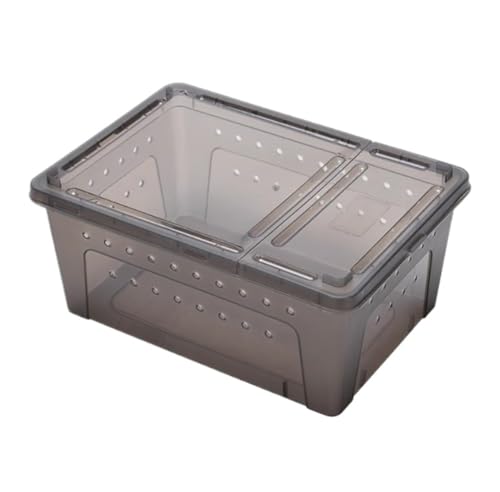 Terrarium Schnecken Reptilien-Futterbox, Brutbehälter, Tierhäuser Springspinne Terrarium(Black) von AMYSTY