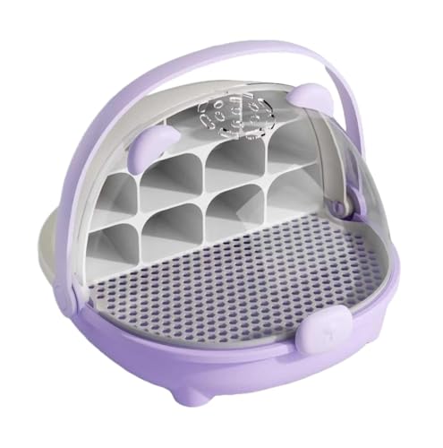 Terrarium Schnecken Seidenraupen-Zuchtbox Zur Zucht Von Seidenraupen Reptilien-Futterbox Springspinne Terrarium(Purple) von AMYSTY