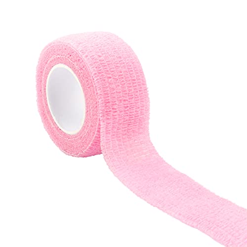 AMZLORD 1 Rollen Selbstklebenr Banda Selbsthaften Verband Kohäsive Banda Elastisch Fixierbin Pet Vet Wrap for r Handlenk Knie Knöcheetauchunn Schwellunn, (Rose) von AMZLORD
