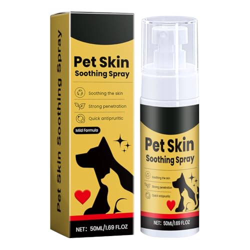 AMZLORD 50 ml Haustierhautpflege Spray Juckreiz Relief Spray Anti-Och-Spray-Linderung Unbehagen for Hunde Katzen von AMZLORD