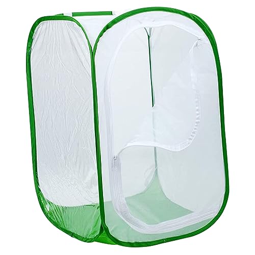 AMZLORD Green Breeding Inkubator Box, Faltbarer Schmetterlingsgreifer mit Reißverschluss und Griff, atmungsaktiv, durchsichtig, tragbar, für Gemüse, Obst, Garten von AMZLORD