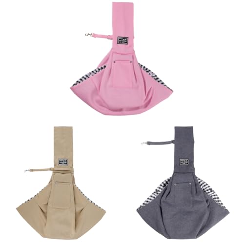 AMZLORD Haustierhundschlingträger Haustier Cross Body -Umhängetasche for kleine Hunde Katzen (rosa) von AMZLORD