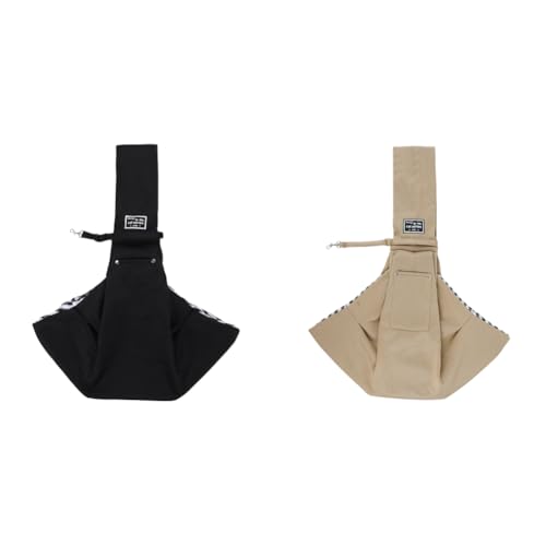 AMZLORD Haustierhundschlingträger Haustier Cross Body Umhängetasche for kleine Hunde Katzen (schwarz) von AMZLORD