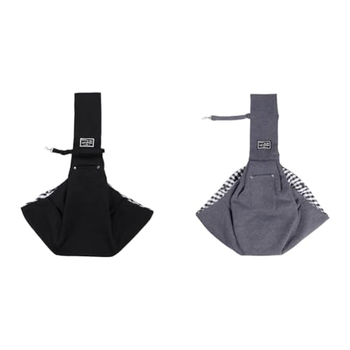 AMZLORD Haustierhundschlingträger Haustier Cross Body Umhängetasche for kleine Hunde Katzen (schwarz) von AMZLORD