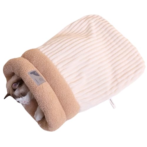 AMZLORD Katze Schlafsack Weiche Plüsch Funnel Tunnel Katzennest Katzenbett for Innenpulpen und Kätzchen 5-8 kg von AMZLORD