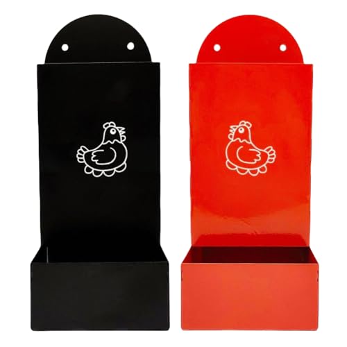 Austernschale und Körnernfutter hängen Hühner -Feeder for Hühnerstall (rot schwarz) von AMZLORD