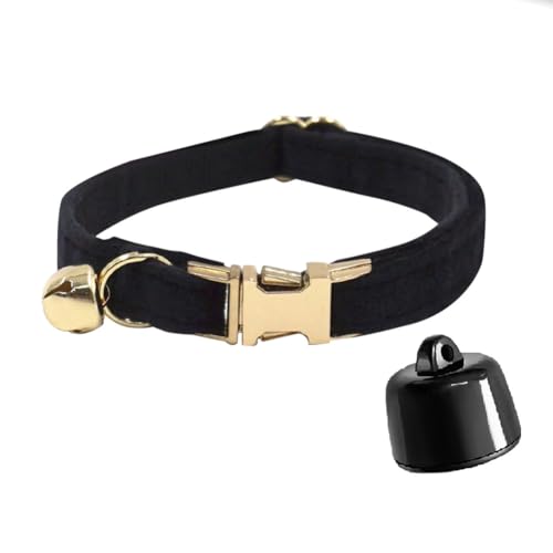 Smart Cat Kragen GPS Pet Locator & Bell -Gerät Katzenhund Anti-Lost (schwarz) von AMZLORD