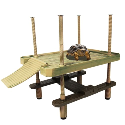 AMZTEMU Schildkröten Terrarium, Turtle Dock, Schildkröte Insel, Schildkröten plattform, Terrarium zubehör, Wasserschildkröten plattform -GRÖSSE:L von AMZTEMU